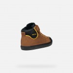 GEOX ΑΓΟΡΙ SNEAKERS  J465CC 0MEFU C0202 ΚΑΦΕ ΜΑΥΡΟ